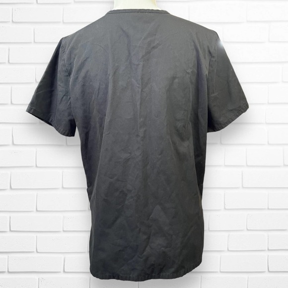 SB Scrub Top Black V-neck Size Small - Picture 2 of 3